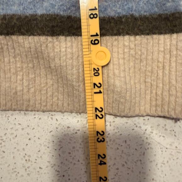 Madewell Striped Sweater Womens M Wool Alpaca Blend Pullover Coziest Yarn - Picture 7 of 9